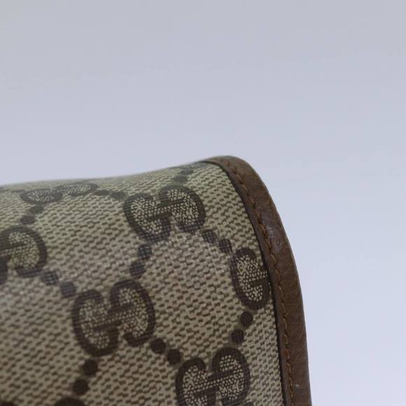 GUCCI GG Supreme Web Sherry Line Clutch Bag PVC Beige Gold 89 01 030 Auth 84639 - Picture 7 of 16